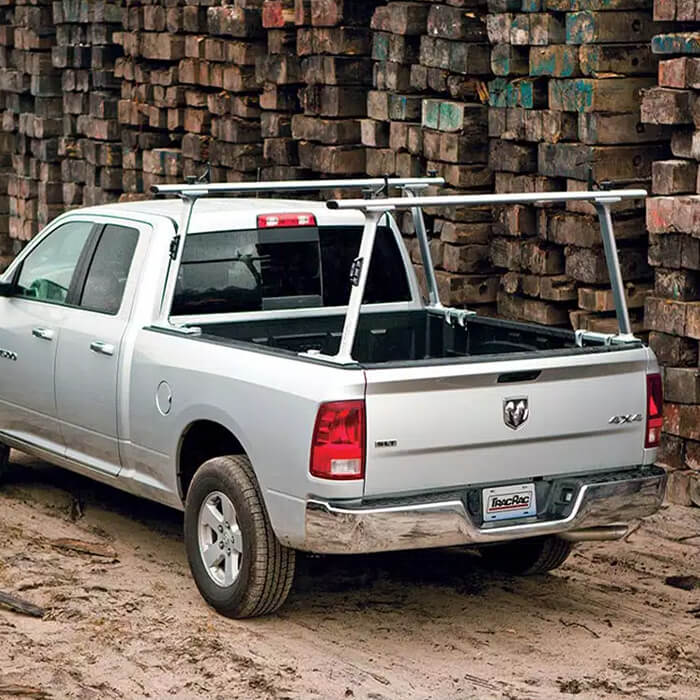 Thule TracRac system on a pickup truck